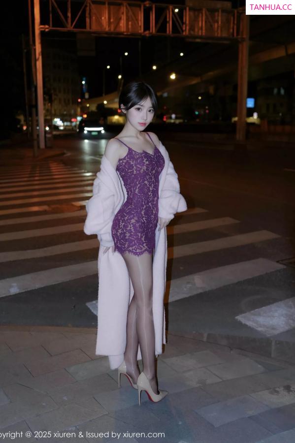 汁汁  [XiuRen]高清写真图 2025.05.27 No.10332 汁汁 紫色吊带第7张图片